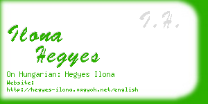 ilona hegyes business card